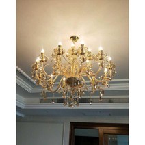 샹들리에 조명 크리스탈 대형 카페 인테리어 거실 식탁등 북유럽 엔틱, 18. 30구 호박색 직경 1.3m