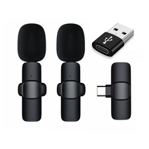 스마트폰 무선 핀마이크 C타입 방송용 KX720 2.4G 핸드폰 듀얼 블루투스, KX720D+CtoA젠더