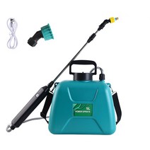 5L 전동 분무기 원예 분무기 배낭형 전동분무기, B-그린, 1개
