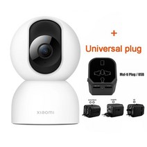 xiaomi mi 스마트 카메라 2 ptz 360도 1440p wifi cctv ip 웹캠 2.4ghz 5ghz 저조도 풀 컬러 홈 베이비 보안 모니터, 범용 플러그 포함