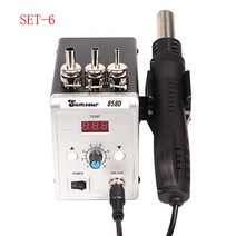 무선히팅건 소형 무선 차량용 열풍기 hot air gun 858d 700w bga 솔더, 협력사, 220v EU 플러그, 세트 6, 1개