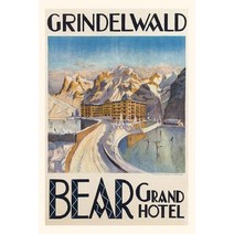 (영문도서) Vintage Journal Grindelwald Bear Grand Hotel Paperback, Found Image Press