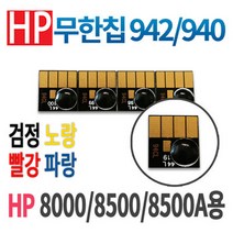 HP 942 940 무한칩 hp942 오피스젯프로 8000 8500 8500A 8500A플러스용, 942／940 빨강칩
