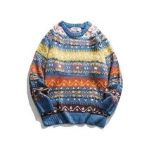 루돌프 라운드 넥 오버핏 맨투맨 니트 티 셔츠 하라주쿠