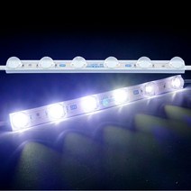 24V용 렌즈형 5050 3칩 LED바 6구모듈 화이트LED - (1개가격)24V 3구모듈 LED모듈 렌즈형모듈 간판LED바 인테리어LED, 본상품