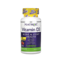 나트롤 Natrol 비타민 B12 Vitamin b12 빠른 용해 최대 강도 딸기 5000 mcg 100정, 1개, 기본