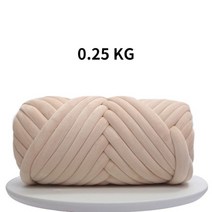 101006 1KG 두꺼운 벨벳 자이언트얀 두툼한 실 손 뜨개질 짠 바구니 담요 카펫 자이언 DIY 핸드 니트, 101006 Beige 0.25KG