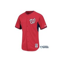 새상품 택있음 마제스틱 워싱턴 내셔널 MLB 청소년 쿨 베이스 타격 연습 져지
