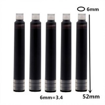 Jinhao 65 블랙 실버 색상 사무실 만년필 학생 학교 문구 용품 잉크 펜, 에프, 5pcs 잉크 블랙