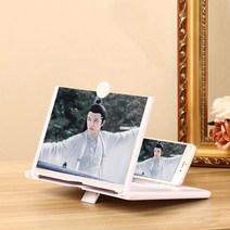 고화질 스마트폰 확대 스크린 휴대폰 확대경 대형 거치대 10인치 12인치 14인치, 10인치 화이트