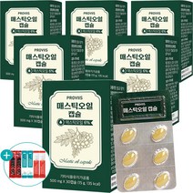 매스틱 오일 그리스 키오스 매스틱검 메스틱 올리브유 30캡슐, 6개