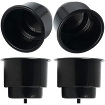 보트 트럭 자동차 캠핑카 RV를 위한 배수구가 있는 비 리세스 플라스틱 컵 음료 홀더블랙 4개