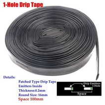 점적테이프 타카키 점적호스 점적호스부속 5100m 16mm 물방울 관개 온실 식물 마이크로 관개 시스템 합리화 누출 파이프 관개 드립 테이프, 공간 100mm, 5미터(16.4피트), 1개