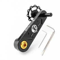 자전거체인텐셔너 조절기 조정기 장력조절 공구 클리너 청소 체인 텐셔너 접이식 자전거 용, 검은색