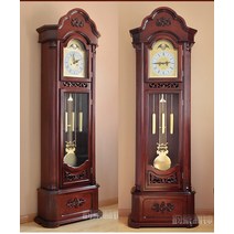 시계 괘종 아날로그 거실 벽시계 엔틱 유럽식 스탠드, 14인치 2013 밤나무 색