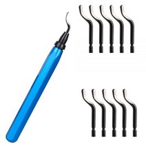 독일 아마존 CGBOOM Universal Deburring Tool Metal Handle Hand with 10 Pieces Replacement Blades 360° Rot, 1 metal handle + 10 blades