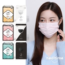 힐타임 투와이어 마스크 100매 컬러 숨쉬기편한 덴탈, 베이지 50매, 투톤 50매, 베이지+투톤, 1세트