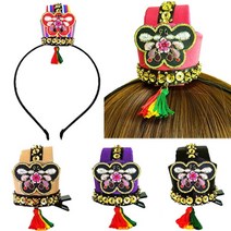 [바보사랑] 미니 복나비 족두리, 제품선택:색동빵강