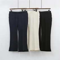 코지 여자 언발란스 부츠컷 깔끔한 허리밴딩 슬랙스