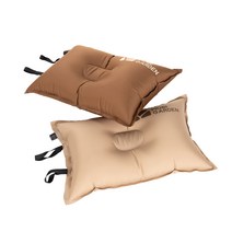 모비가든 자충베개 캠핑용품 여행휴대용 에어베개, 베이지