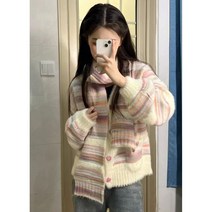 앙고라니트 부드러운 탑 슬림 가을 보들 라운드
