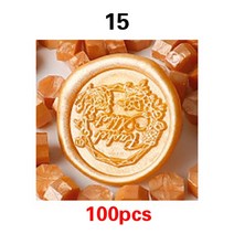 문구 스탬프 100 개/가방 씰링 왁스 인감 스탬프 비즈 레트로 스크랩북 소재 웨딩 생일 파티 DIY 초대장 인, 14 Stamp Sealing Wax