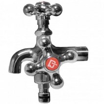 GBI435036베란다 세탁실 수도꼭지 교체 두갈래 부속 걸이 욕조, 1