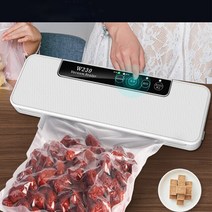 Vacuum Sealing Machine Small Household Food Packaging Kitchen Fresh-keeping Wet Plastic, 01 WHITE, 미국 플러그