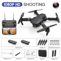 KBDFAE88 프로 RC 접이식 쿼드콥터 드론 와이파이 FPV 와이드 앵글 HD 4K P 카메라 키즈 완구 1080, black-singleC1080P2B