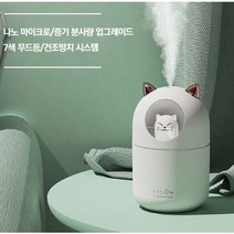 2무드등 가습기 사무실 미니 신생아 세척편한 공기 미스트 귀여운 아로마 디퓨저 SQ-06, 냥냥이가습기 민트