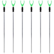 낚시 좌대 거치대 민물 6X 조정 가능한 금속 낚싯대 폴 홀더 랙 스탠드 피싱 로드, 01 Green