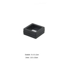 디스플레이 스탠드 진열대 PE 필름 보석 저장 상자 3D 포장 케이스 부동 프레임 멤브레인 링 귀걸이 목걸이 홀더, 14 Black 5x5cm
