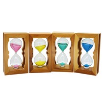 대나무 모래시계 약10분 원목모래시계, 불루