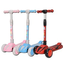 누림 어린이 킥보드 광폭 휠 발광 바퀴 접이식 멜로디 기능, 누림 어린이 킥보드 538, 레드