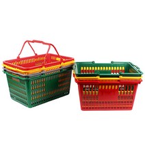 마트바구니/쇼핑바구니/장바구니/플라스틱바구니, 05. 쇼핑/마트바구니 (특대)그린, 1개