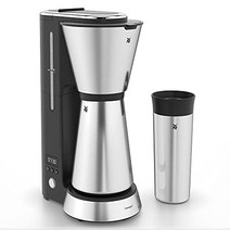 WMF Küchenminis Aroma 필터 커피 머신 보온병 플라스크 870와트 보온 머그 소형 커피 머신 타이머 크로마간 매트, 은, 토스터와 번들