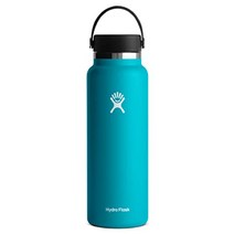 HYDRO FLASK - 하이드로 플라스크 텀블러 물병 플렉스 캡이 있는 하이드로 플라스크 와이드 입 병, 라구나, 40온스
