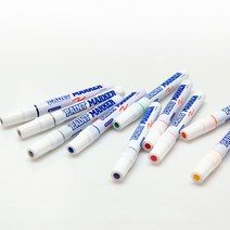 다목적 페인트 마카 얇은 보드 디자인 마크펜 낱개 11색 마카펜 흰색 마커 색깔 펜 데코 문화 칼라 컬러 팬 산업용 공업용 일러스트 애니메이션 윈도우 페인팅 인테리어, 노랑 (503125)