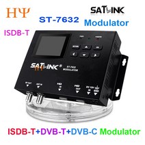 SATLINK ST-7632 DVB-T ISDB-T DVB-C 변조기 브라질 1 경로 MPEG2 MPEG4 ST7632 수신기 신호 소스 대 ST-7601