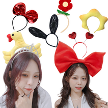 리빙듀오 파티 머리띠 인생네컷 소품 생일 인싸템 놀이동산 학예회 160종, 066.애니멀 머리띠 기린(088)