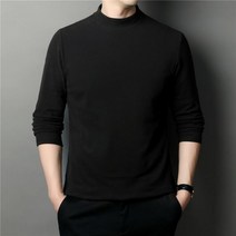 남자 겨울 발열 COODRONY 브랜드 퓨어 컬러 모의 넥 스웨터 남성 의류 가을 겨울용 부드럽고 따뜻한 드론 벨벳 원단 니트웨어 풀오버 Z1100