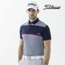타이틀리스트 남성 골프웨어 보더라인 스트레치 반팔티 다운 카라티셔츠 TSMC2214