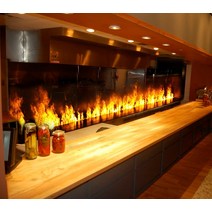 벽난로 Inno-Fire-60 인치 3D 물 증기 증기 벽난로 열 장식 없음 불꽃 전기 벽, [01]