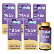 그린철분 유산균배양물 철분 800mg 90캡슐 x 5박스 락토바실러스 미강유 비헴철 어린이 청소년철분 임신준비 임산부 수유부(적혈구생성 태반성장도움) 여성철분