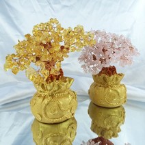 돈 들어오는 풍수 장식품 황금 수정 돈나무 돈보따리 나무, 3.황금 돈나무(소)