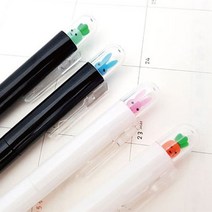 토당토당 볼펜 토끼 당근 볼펜 4종, 블랙