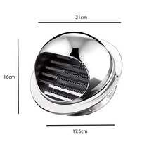 공업용 환풍기 스테인레스 스틸 벽 천장 공기 환기 덕트 배기 그릴 커버 100/150mm, 03 200mm