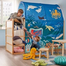 쿠라 베드텐트 해양동물 165x97x68cm 폴리에스테르, 없음