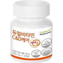 풀무원건강생활 풀무원 듀얼 비타민 C & D 케어 39g, 60정, 1개