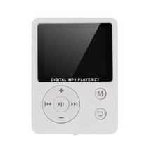 MP4 MP3플레이어18 인치 LCD 스크린 MP3 MP4 플레이어 최대 32GB TF 메모리 카드 지원 하이파이 fm 라디오, 02 white, 02 화이트